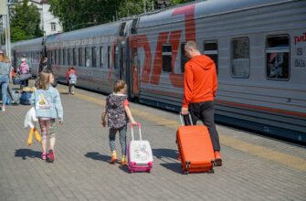 Люди идут к вагону поезда