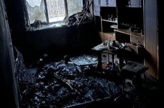 Последствия пожара в Оленегорске