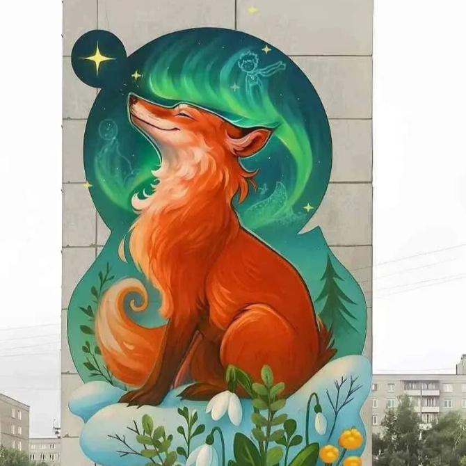 В Мурманске начали рисовать новый мурал