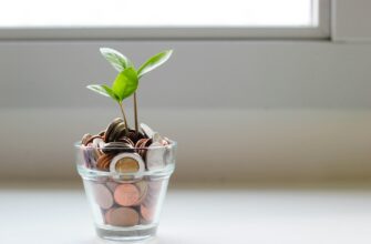 Цветок растет из монет