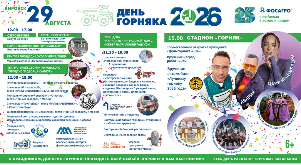 Уже завтра в Кировске отметят День горняка